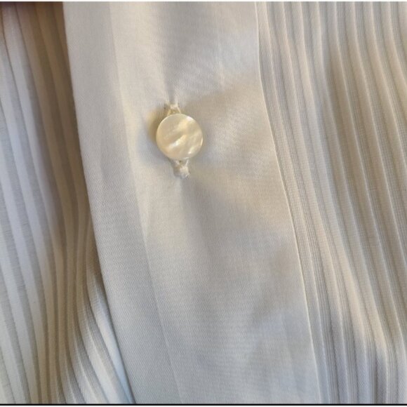 Brioni Men's White Pleated Tuxedo Shirt Made Italy Size L 16 French cuffs white - Picture 3 of 12